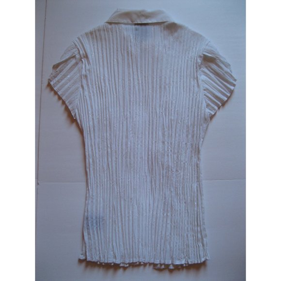East 5th White Sheer Short Sleeve Shirt - Picture 2 of 10